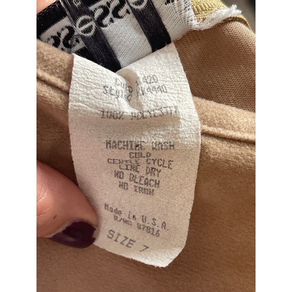 Possessed Clothing Company Brown Worn Faux Suede Pencil Skirt Women's Size 7 - Picture 5 of 5